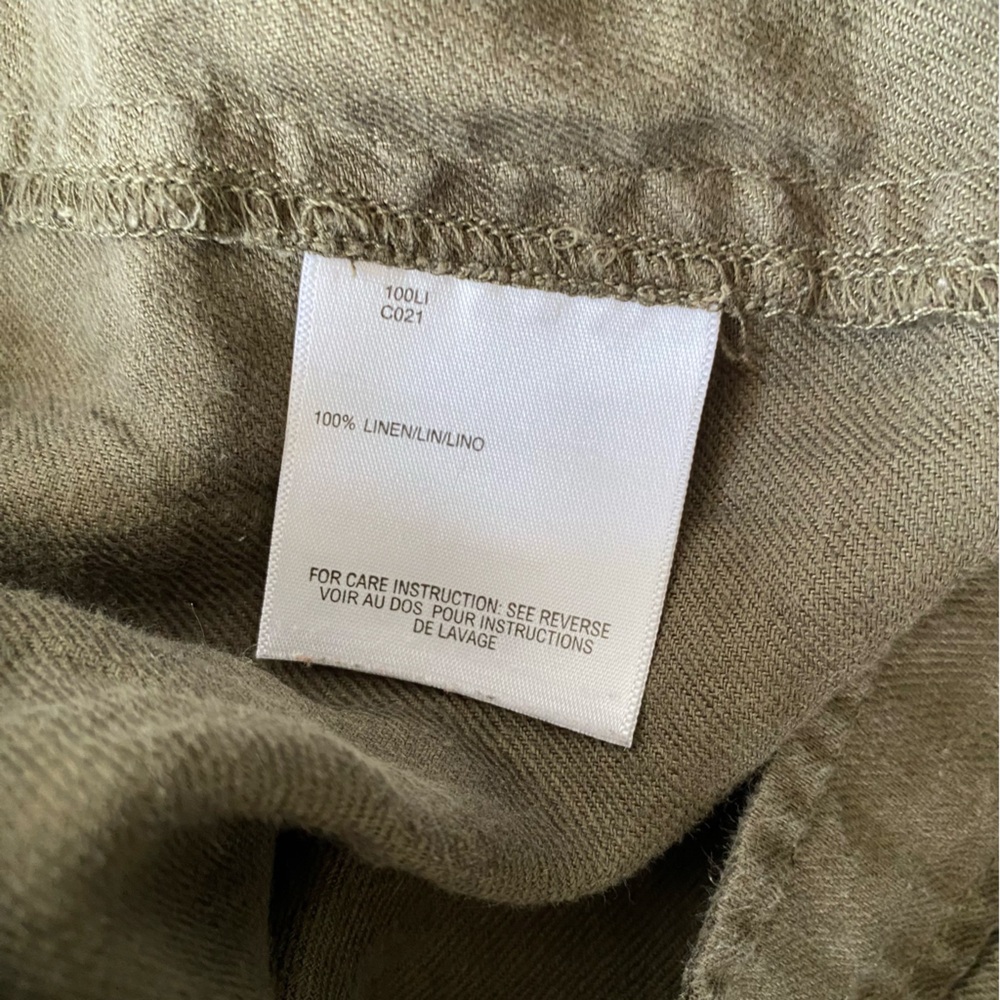 Mexx Olive Linen Cropped Straight-Leg Pants - Picture 13 of 14